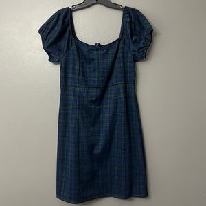 Flannel print dress